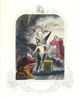 Historical Christian Illustrations Drucke: Angel in colour