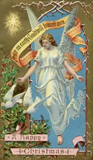 Christian Art Prints Online Drucke: Angel with Doves