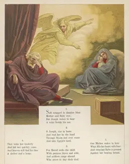 Christian Art Prints Online Drucke: An Angel Warns Joseph