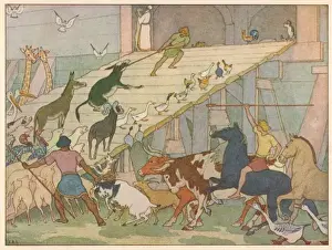 Religious Artwork For Sale Drucke: Animals Board the Ark