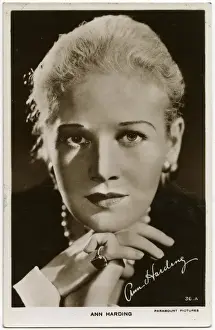 Early American Cinema History Drucke: Ann Harding