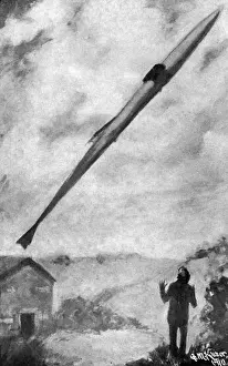 Rakete des Vernichters auf dem Weg nach Mars.