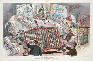 Puck Magazine Illustrations Online Drucke: The annual invasion