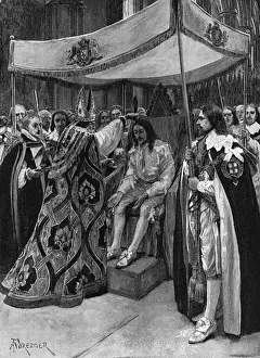 Westminster Abbey Ceremony Drucke: Anointing of Charles I