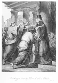 Biblical History Illustrations Drucke: The anointing of David