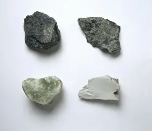 Silicate Mineral Specimens Drucke: Antigorite and bowenite