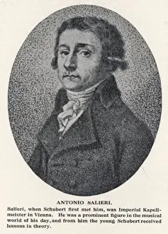 Drucke von Antonio Salieri italienischer Komponist, Hofkapellmeister in Wien (1788 - 1824). unbegründete Gerücht dass er Mozart vergiften wollte Musik Drucke: Antonio Salieri Komponist