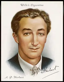 Drucke von Englischer Journalist und Schriftsteller SIR ALAN PATRICK HERBERT (* 1890; † 1971), Spitzname: ALBERT HADDOCK H Drucke: Herbert AP