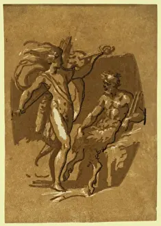 Chiaroscuro Art Drucke: Apollo and Marsyas