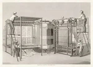 Vintage Printing Equipment Drucke: Applegarth printing press