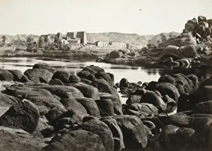 Egyptian Rock Formations Drucke: The approach to Philae