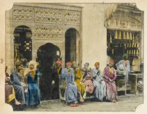 African Cultural Heritage Images Drucke: An Arab Cafe in Egypt