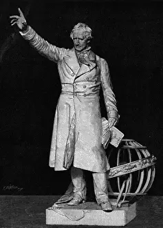 French Scientist History Drucke: Arago (Statue)