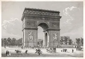 French Monuments Drucke: Arc De Triomphe 19C