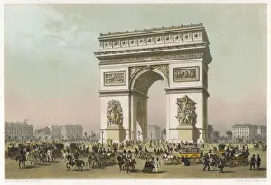 Historical Street Photography Drucke: Arc De Triomphe / Bayot