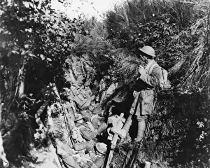 British Soldiers In Trenches Drucke: Argonne 1917