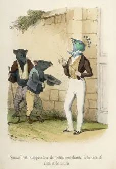 Victorian Era Artwork Online Drucke: Aristocrat and Beggars