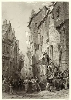 Drucke von Die Verhaftung der verurteilten Conventanter an der Mündung des Flusses Wester in Edinburgh Alte Und Neue Städte In Edinburgh Drucke: Verhaftung der covenanter