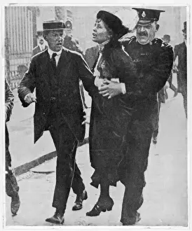 Suffragette Drucke: Verhaftung / Frau Pankhurst