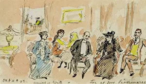 Historical Family Portrait Drucke: Arrival if Edith