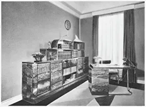 Moderne Studierstube in Art Deco-Stil