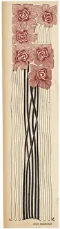 Moderne Blumen im Art-Nouveau-Stil