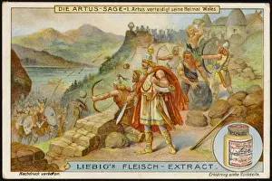 Medieval Fantasy Art Drucke: Arthur Defends Wales