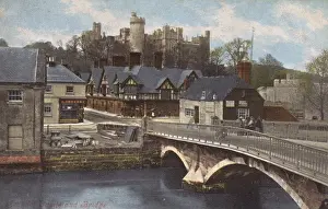 West Sussex Landmarks Drucke: Arundel - Castle and Bridge
