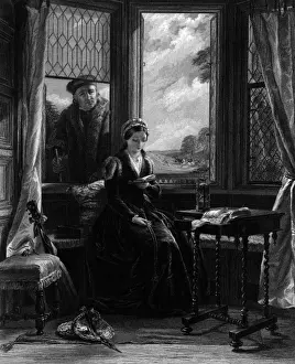 Lady Jane Grey Portrait Drucke: Ascham and Jane Grey