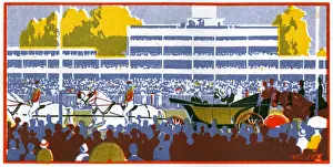 Royal Family At Ascot Drucke: Ascot - The Royal Procession