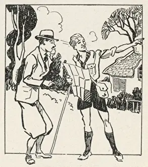 Sport History Photos Drucke: Asking Directions