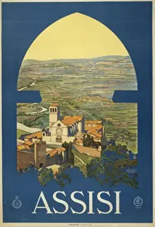 Art Deco Style Posters Drucke: Assisi