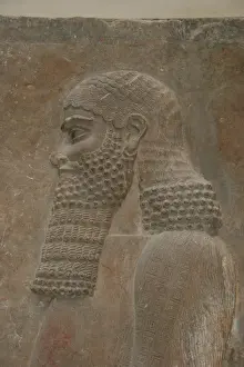 Louvre Museum Paris Collection Drucke: Assyrian Art. Reliefs from Sargon IIs Palace. Civil servan