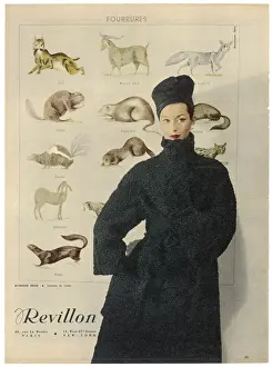 Vintage Clothing Style Drucke: Astrakhan Coat & Hat