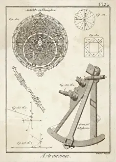 Historical Scientific Instruments Drucke: Astrolabe & Quadrant