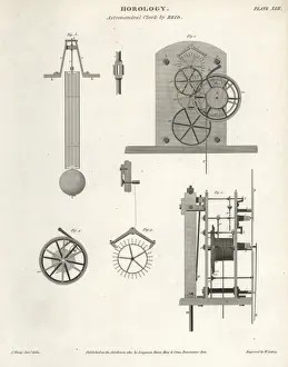 Astronomical Clock Drucke: Astronomical clock by the Scottish clockmaker Thomas Reid