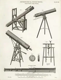 Historical Astronomy Equipment Drucke: Astronomical telescopes