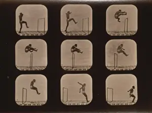 Sports Action Photos Drucke: Athletes. Walking high leap