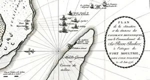 Charleston South Carolina History Drucke: Attack on Fort Moultrie
