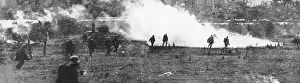 Western Front Battle Scenes Drucke: Attacking soldiers WWI