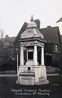 Berkshire Drucke: Attwells-Memorialbrunnen - Caversham Road, Reading