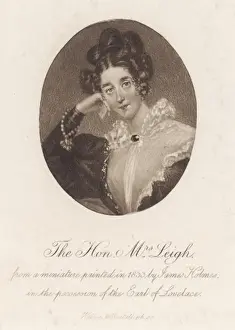 British Aristocracy Images Drucke: Augusta Leigh (Miniature