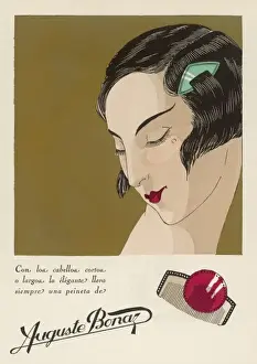 1920s Fashion Accessories Drucke: Auguste Bonaz Comb