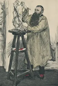 Historical French Artwork Drucke: Auguste Rodin