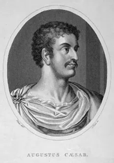 Drucke von GAius Julis Caeser Augustus (ursprunglich Gauis Oktavios, auch bekannt als Oktavianos) Erster römischer Kaiser Berühmte Werke Von Tizian Drucke: Augustus von Titian