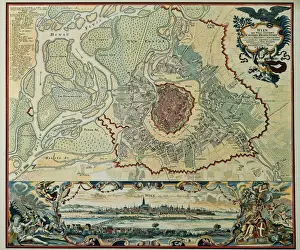 Österreich Drucke: Österreich Wien Plan, 1720