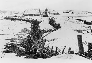 First World War Trench Life Drucke: Austrian troops in trenches, Eastern Front, WW1
