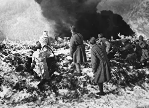 Österreichische Truppen mit Flammenwerfer im Ersten Weltkrieg