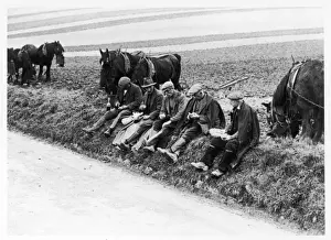 English Countryside Scene Drucke: Authentic Ploughman s