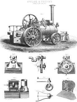 Historical Farming Equipment Drucke: Aveling & Porter Tractor